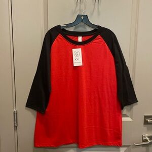 Red and Black Raglan Shirt